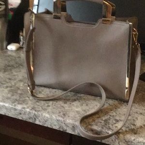 Tan leather purse